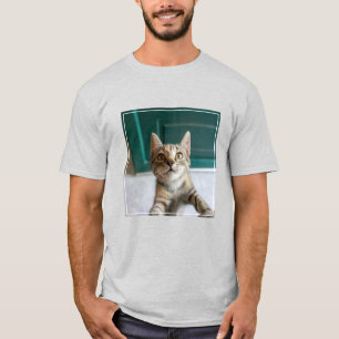 Camiseta Bebês Mais Pobres Cute Tabby Kitten