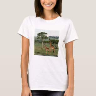 Camiseta Bebês Mais Pobres   Giraffe Calf & Mama