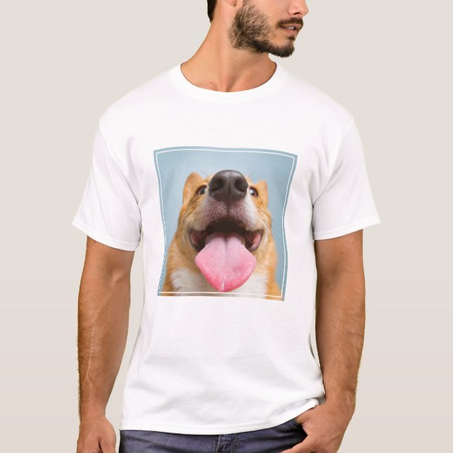 Camiseta Bebês Mais Pobres | Língua Corgi (Frente)
