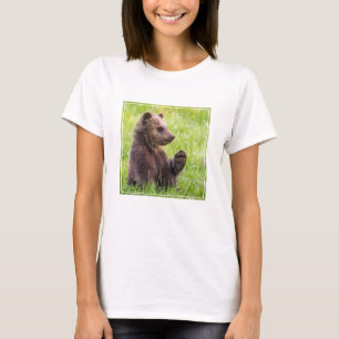 Camiseta Bebês Mais Pobres Onda De Cubo De Urso Castanho
