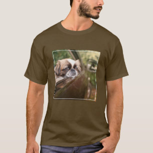 Camiseta Bebês Mais Pobres   Pekingese Puppy no carro