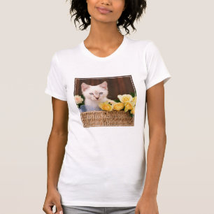 Camiseta Bebês Mais Pobres Rosas de Kitten e Amarelo