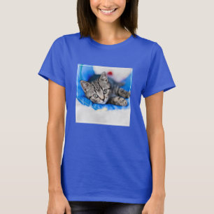 Camiseta Bebês Mais Pobres   Tabby Kitten no Túnel Play