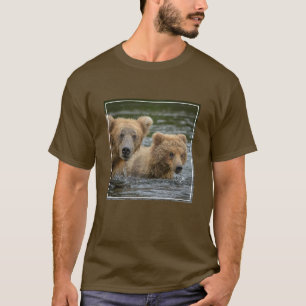 Camiseta Bebês Mais Pobres   Urso-Mama e Cubos