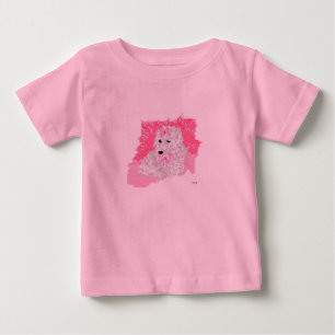 Camiseta Bebês Meninas Poodle