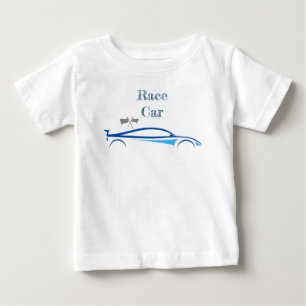 Camiseta Bebês Meninos Carro de Corrida de Verão 