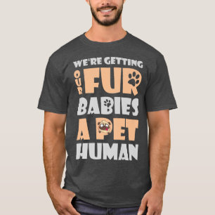 Camiseta Bebês Peles Pet Humano Engraçado Gravidez Annou
