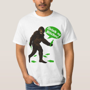 Camiseta Bebida acima do dia Sasquatch de Pattys da rua de