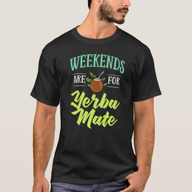 Camiseta Bebida de Chá de Yerba Mate Folhas Argentina Pó Xí (Frente)