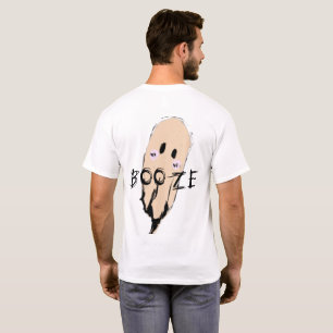Camiseta Bebida de Fantasma Vintage Festa de Halloween Boos