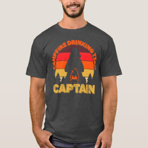 Camiseta Bebida de fogueira de campistas Campista capitão B