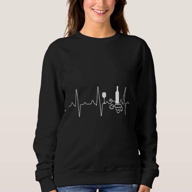 Camiseta Bebida De Vinho Ekg Vino (Frente)