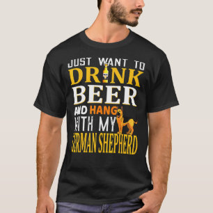 Camiseta Bebida do Pai do Pai do do german shepherd