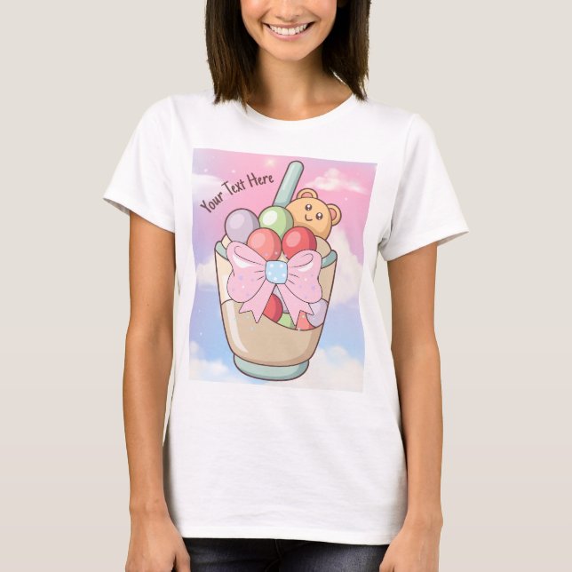 Camiseta bebida doce, editável (Frente)