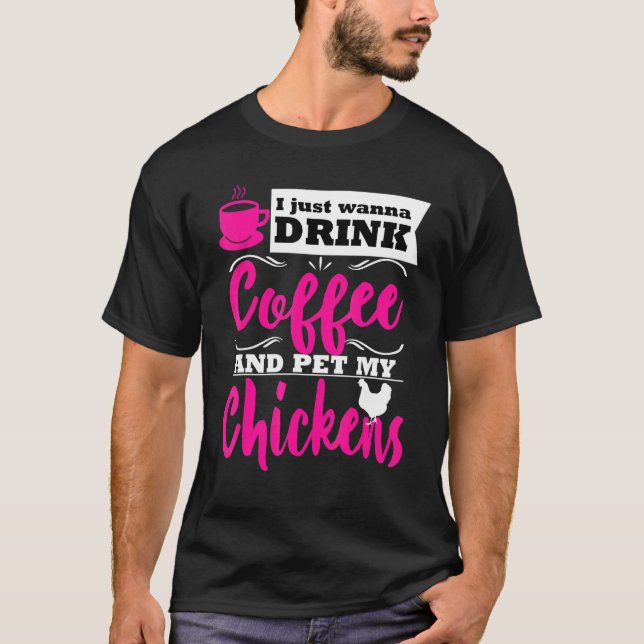 Camiseta Bebida Engraçada de Café com Tema de Fazendeiro Am (Frente)