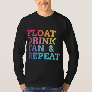 Camiseta bebida flutuante do que repetição da Piscina de pr