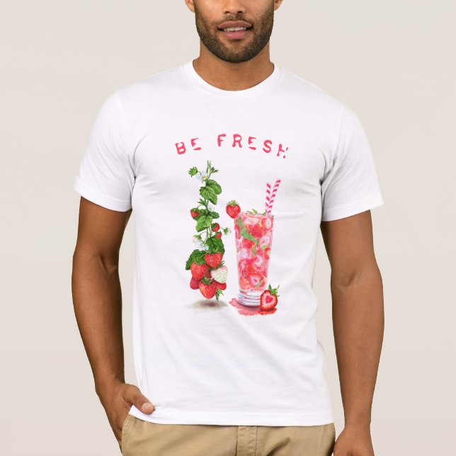 Camiseta Bebida Legal com suco de morango fresco - Verão qu (Frente)