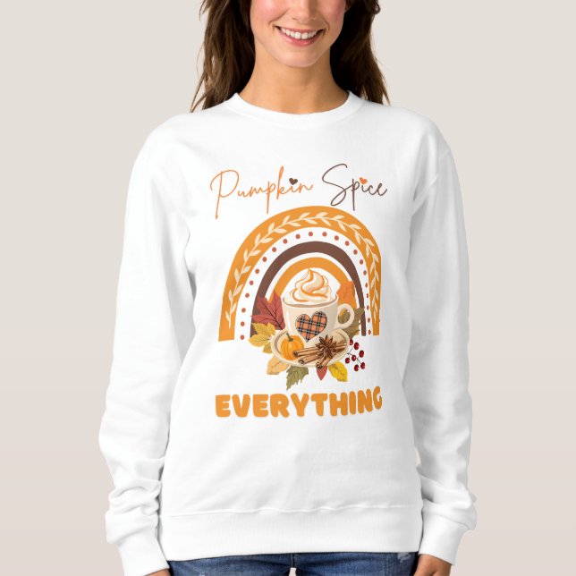Camiseta Bebida Moderna de Outono com Tudo de Tempero de Ab (Frente)