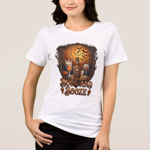 Camiseta Bebidas Booze Halloween Caveira Garrafa Cerveja Vi