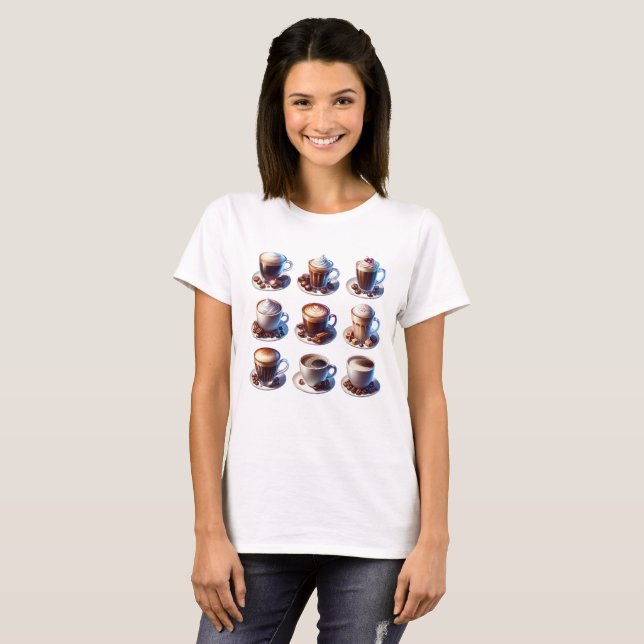 Camiseta Bebidas De Café Para Amantes De Café (Frente Completa)