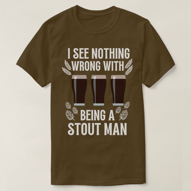 Camiseta Bebidas De Cerveja Stout Bebendo (Frente do Design)