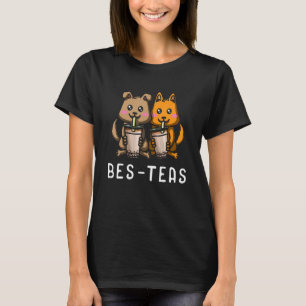 Camiseta Bebidas De Chá Com Leite Fanático Cão Chá Bubble