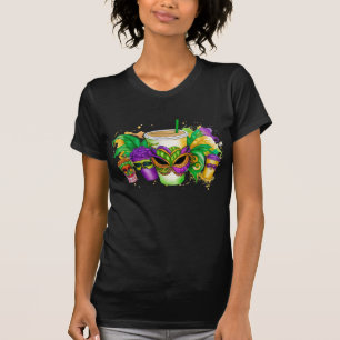 CAMISETA BEBIDAS DE GRÁFICO DOURADAS VERDE PURAS