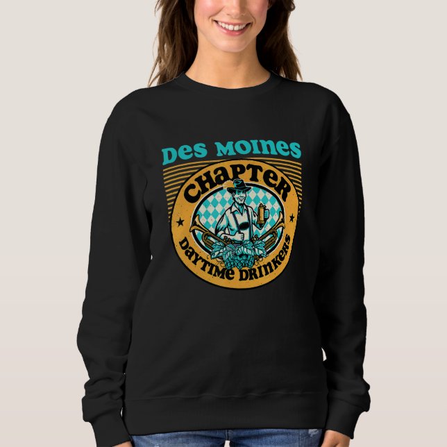 Camiseta Bebidas Diurnas Da América Des Moines Capítulo Ia (Frente)