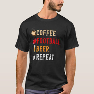 Camiseta Bebidas Engraçadas Ao Lover Café, Futebol, Repetiç
