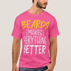 Camiseta Bebidas Engraçadas Torna Tudo Melhor A Barba Mais