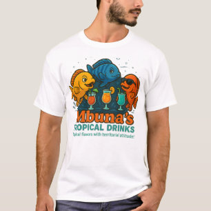 Camiseta Bebidas tropicais de Mbuna - Cichlid de Verão engr