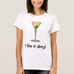 Camiseta Bebidas Vintage, Cocktail de azeitona Martini