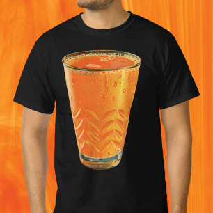 Camiseta Bebidas Vintage, Copo de Suco de Laranja no Café d