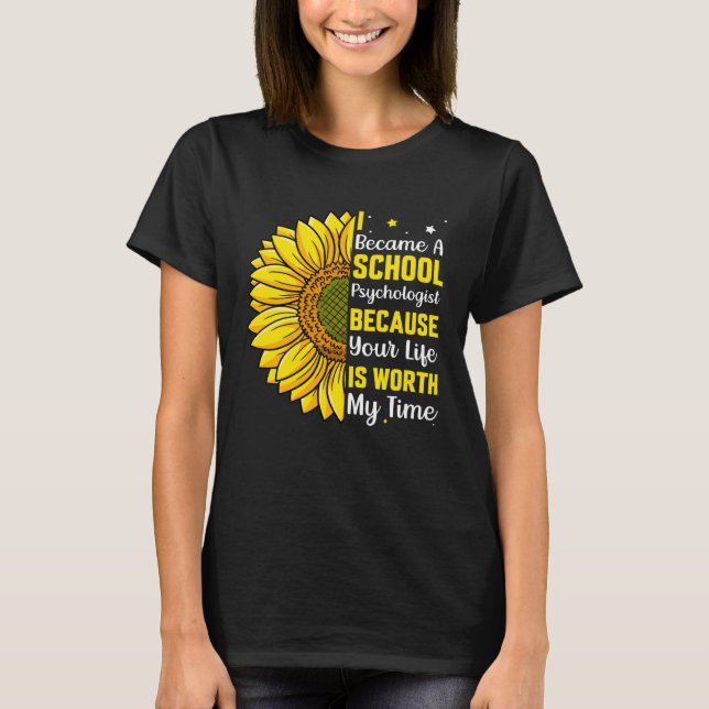 Camiseta Became A School Psychologist Psychology Teacher Gr (Frente)