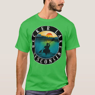 Camiseta Becker Lake Wisconsin Kayaking