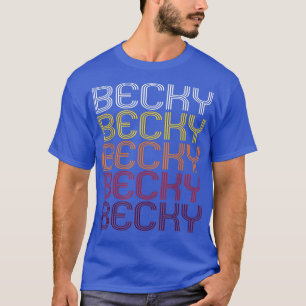 Camiseta Becky Retro Wordmark Pattern - Estilo de Vintage 1