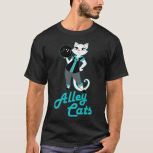 Camiseta Beco Boliche Gatos  Equipe de damas Impressão tras