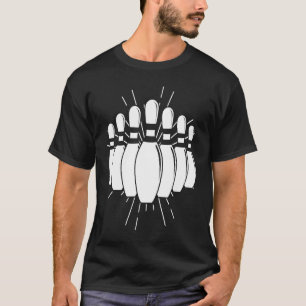 Camiseta Beco da Boliche da Equipe de Greve de Pino de bola