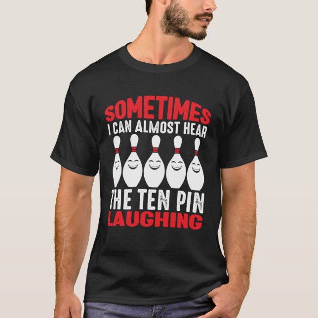 Camiseta Beco da Boliche do pino de greve de boliche (Frente)
