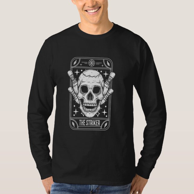 Camiseta Beco da Equipe da Boliche Bowler - Skeleton Tarot (Frente)