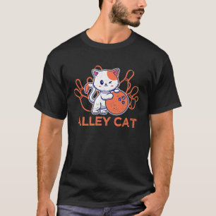 Camiseta Beco Gato-Boliche Humor-Bowler Equipe Vintage