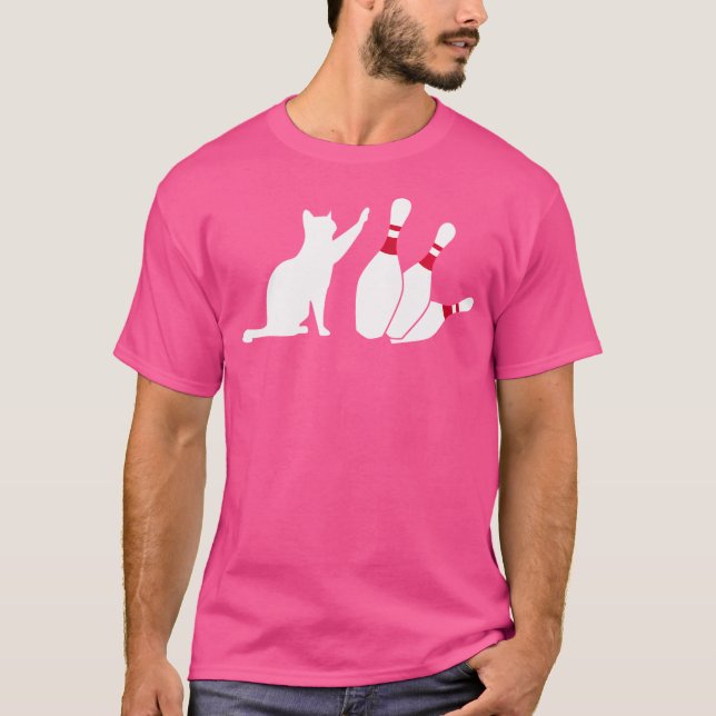 Camiseta Beco Gato Dica Pinos Engraçado Boliche (Frente)