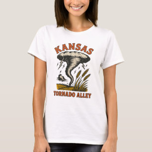 Camiseta Beco Kansas Tornado Vintage Storm e trigo