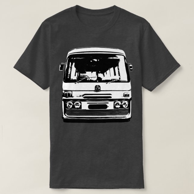 Camiseta Bedford 1970, ônibus clássico britânico monoblock  (Frente do Design)