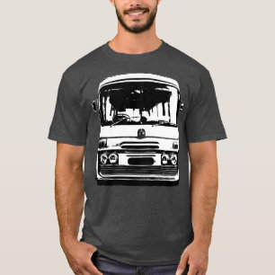 Camiseta Bedford 1970, ônibus clássico britânico monoblock 