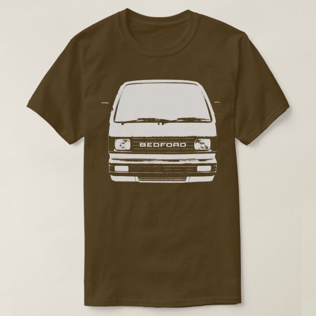 Camiseta Bedford Rascal 1980 clássico microvan monoblock wh (Frente do Design)