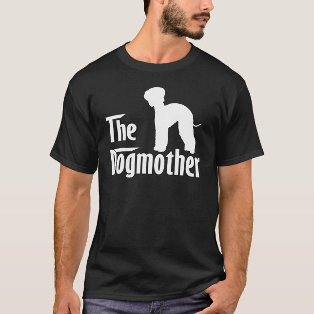 Camiseta Bedlington Terrier Dog Dia de as mães mãe (Frente)