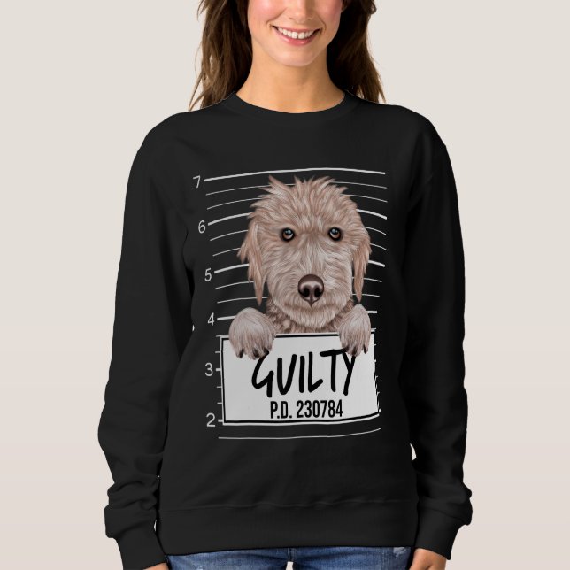 Camiseta Bedlington Terrier Mugshot Guilty Dog (Frente)