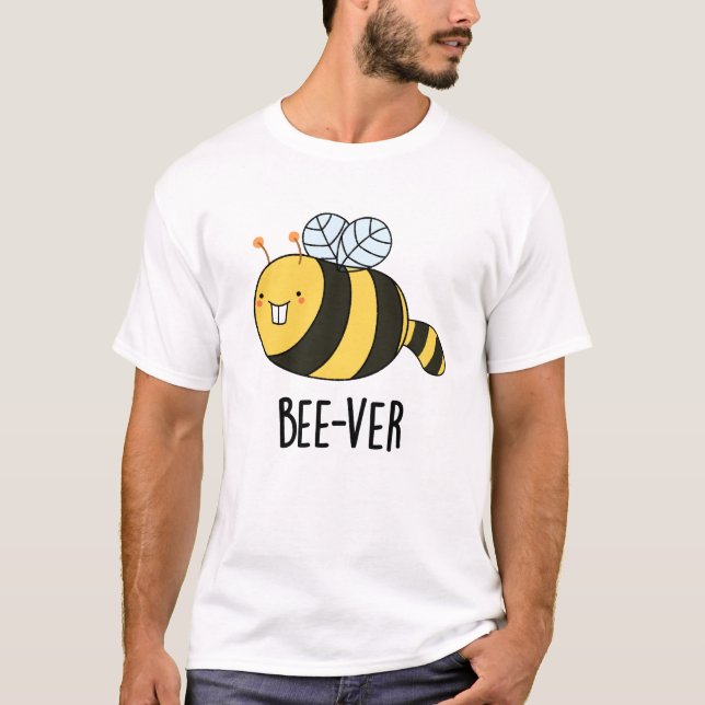 Camiseta Bee Bee Beaver Animal Bee Pun (Frente)
