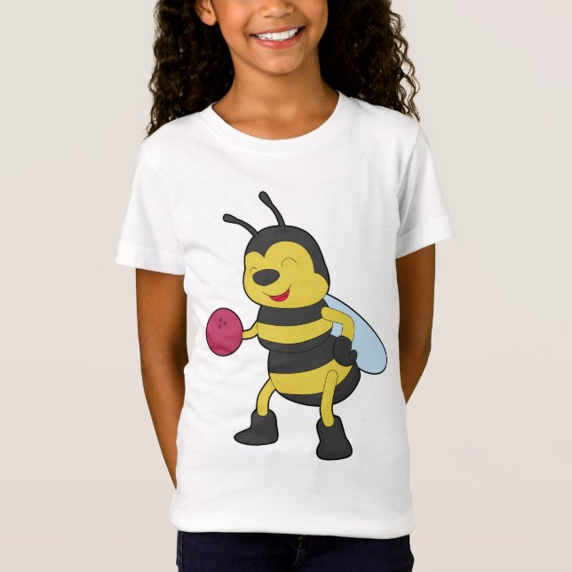 Camiseta Bee Bowling Bola de Boliche Esportes (Frente)